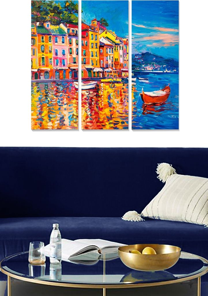 Wallity, MDF285852095- BNC2315, Bunt, Leinwandbilder, 70 x 50 cm, 100% MDF (Dicke: 3 mm)