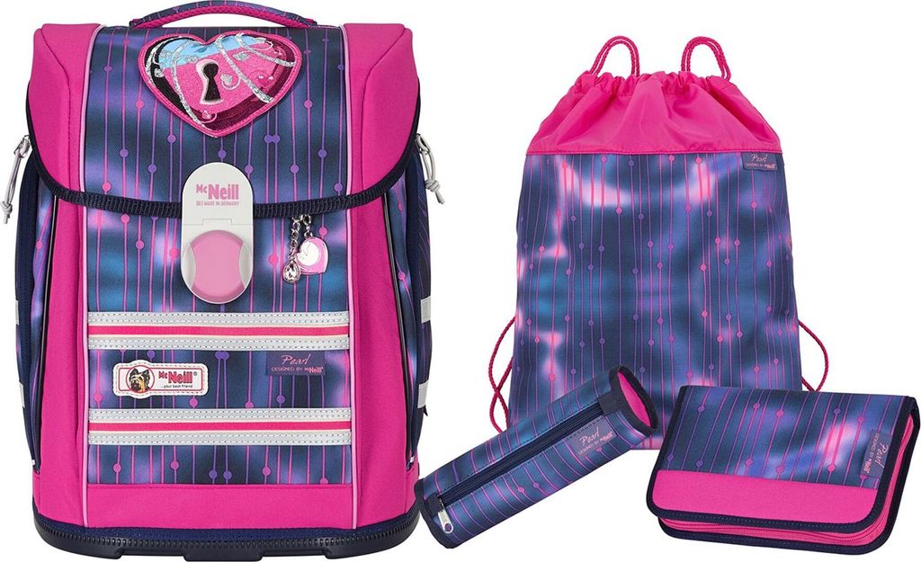 McNeill Schulranzen Set 4-tlg. Ergo Primero McLight Pearl Produktbild 