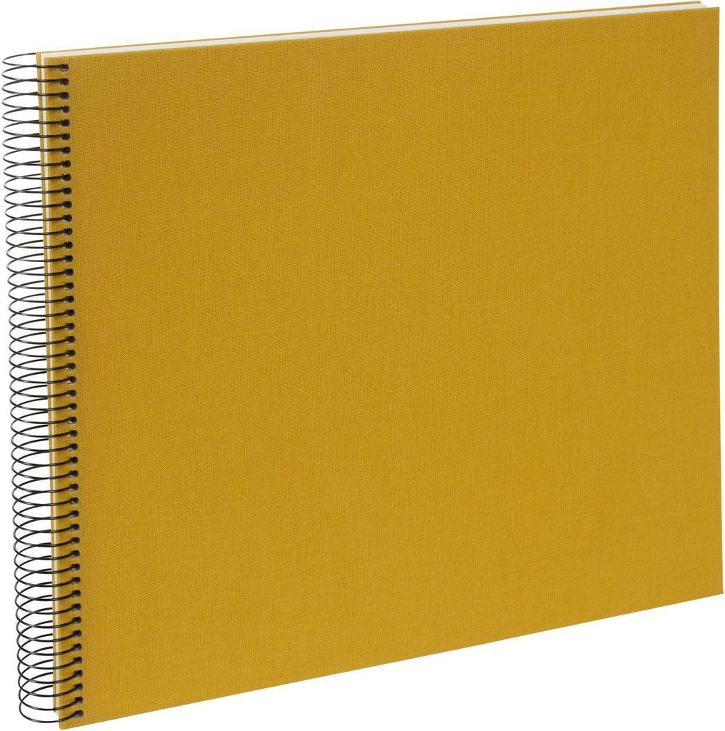 Goldbuch Bella Vista Spiralalbum, senffarben, 34 x 30 cm – 40 weiße Seiten