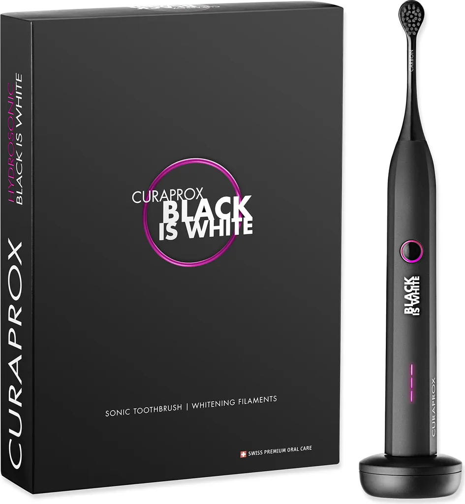 Brosse à dents électrique sonique Curaprox Black is White hydrodynamique - 2