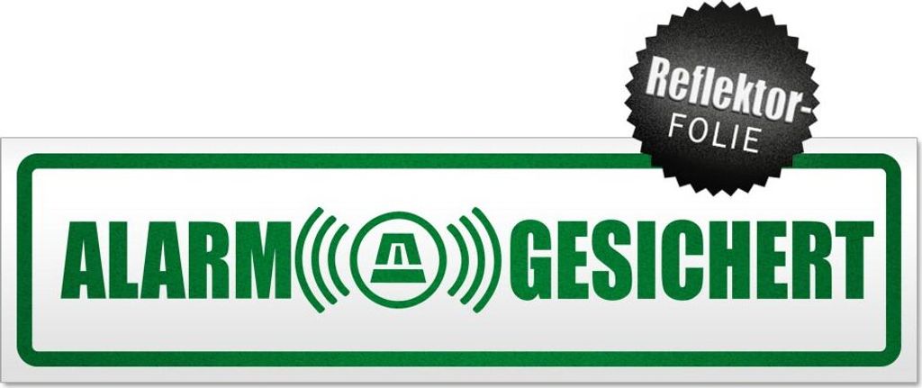 Alarm Gesichert Magnetschild Schild magnetisch
