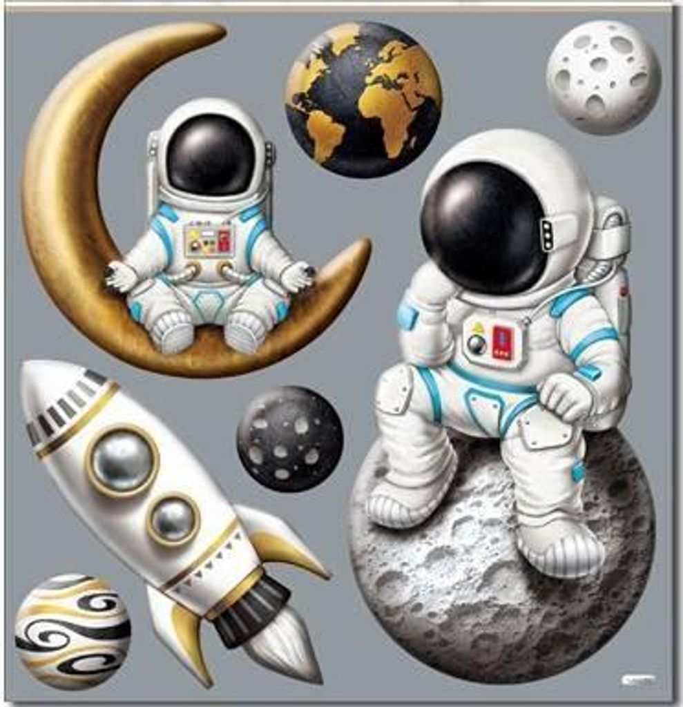 3D-Wanddekorationen aus der Serie „Kosmische Kollektion“ – ASTRONAUT