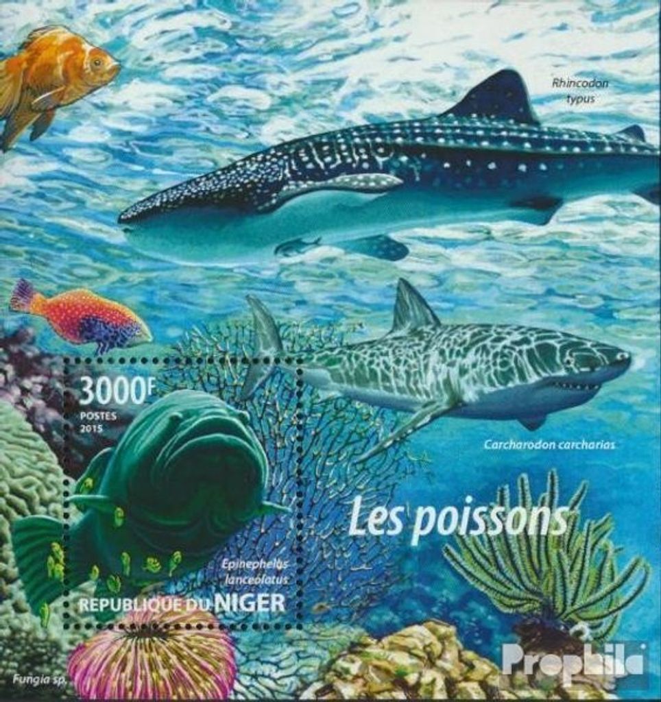 Briefmarken Niger 2015 Mi Block 426 (kompl. Ausg.) postfrisch Fische