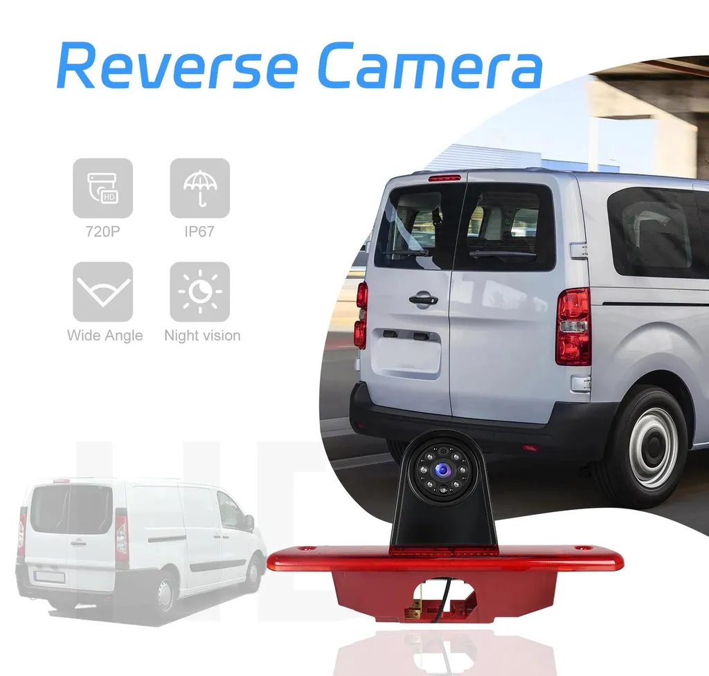 Caméra de recul vision nocturne HD pour Citroën Jumpy et Proace 2007