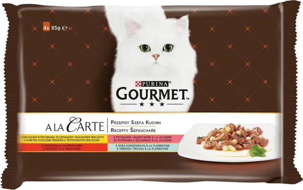 Gourmet A La Carte Cat Food Chef's Recipes 340 G (4 X 85 G) Obrázek produktu 