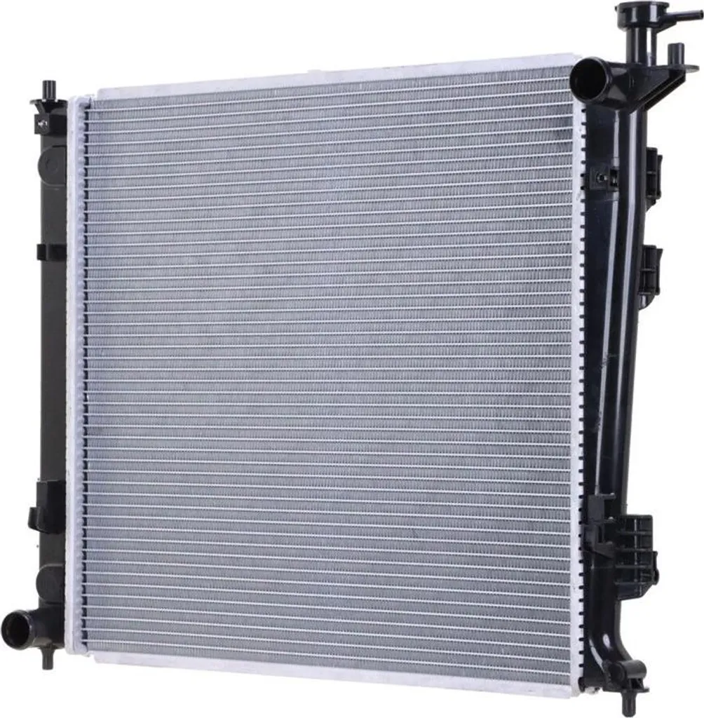 Radiateur moteur HELLA 485x488 mm avec ailettes soudées pour KIA Sportage