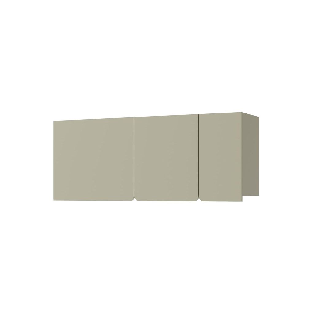 Hängeregal LICO 120x37x25 cm Eukalyptus, Wandregal mit 3 Türen und 3 Regalböden, Moderner Stil