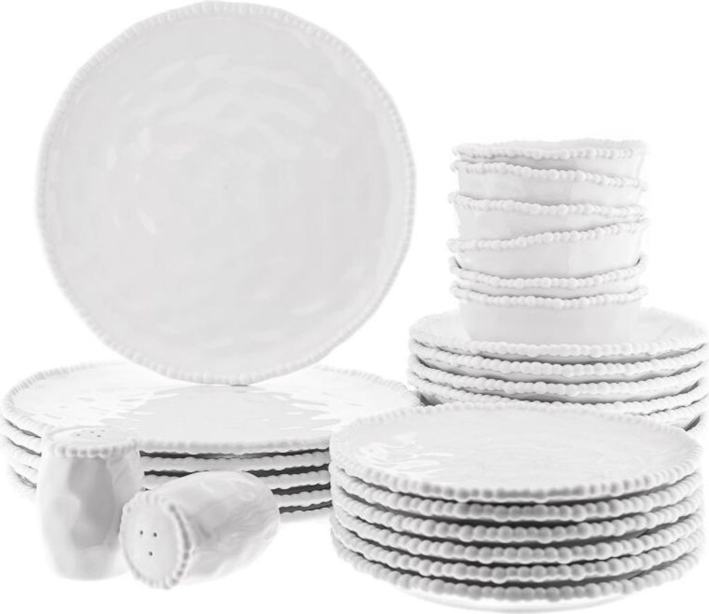 Pearly 26-teiliges Tafelservice - Porzellan-Geschirrset für 6 Personen