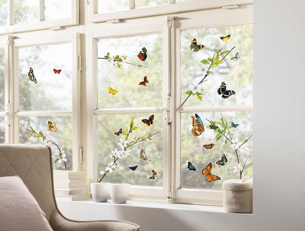 Komar Window-Sticker "Cheerful", bunt, 31 x 31 cm