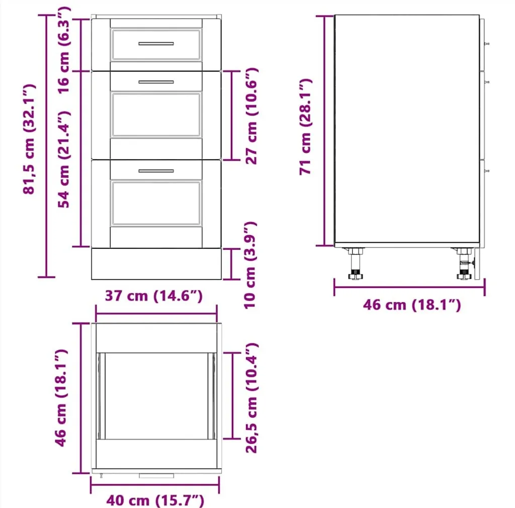Mobile Cucina Basso Rovere Artisan Porto | Montaggio Facile e Robusto - 11