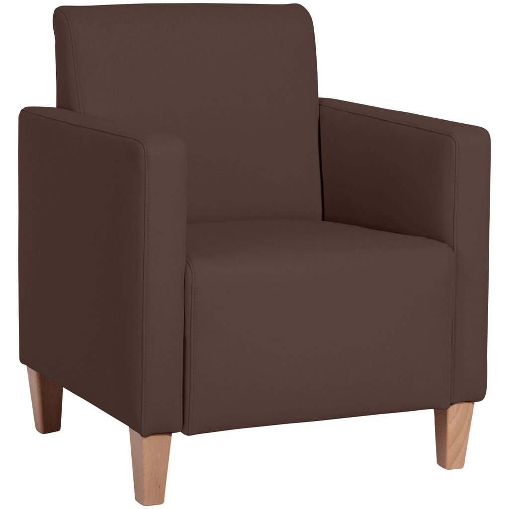 Max Winzer Sessel Milla - Kunstleder braun - Maße: 71 x 70 x 81 cm