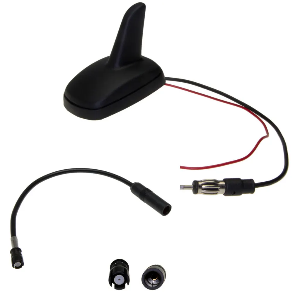 Antenne Shark active RAKU II 2 puissante avec adaptateur radio DIN