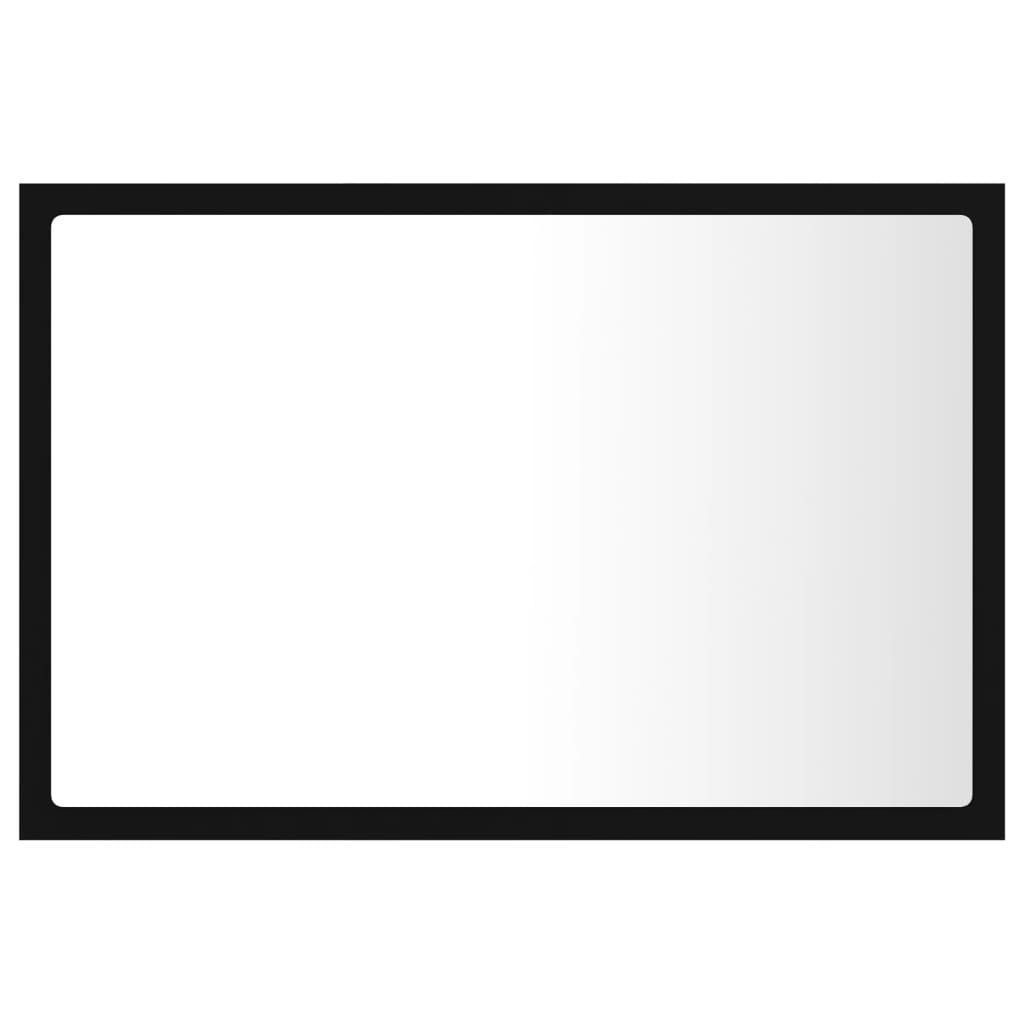 "Winterschlussverkauf "LED-Badspiegel Modernes Design - Hängeschrank für Bad Badezimmer - Wandspiegel Schwarz 60x8,5x37 cm Acryl NeuMöbel 4304679
