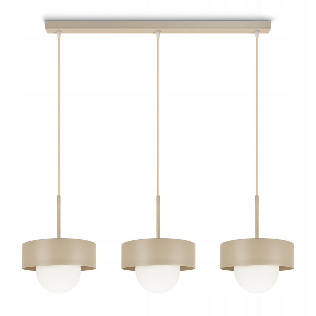 Luxolar - LED Pendelleuchte 3-flammig Beige-Grau G9 15W - Hängelampe für Wohnzimmer, Küchen - Modern Loft Style