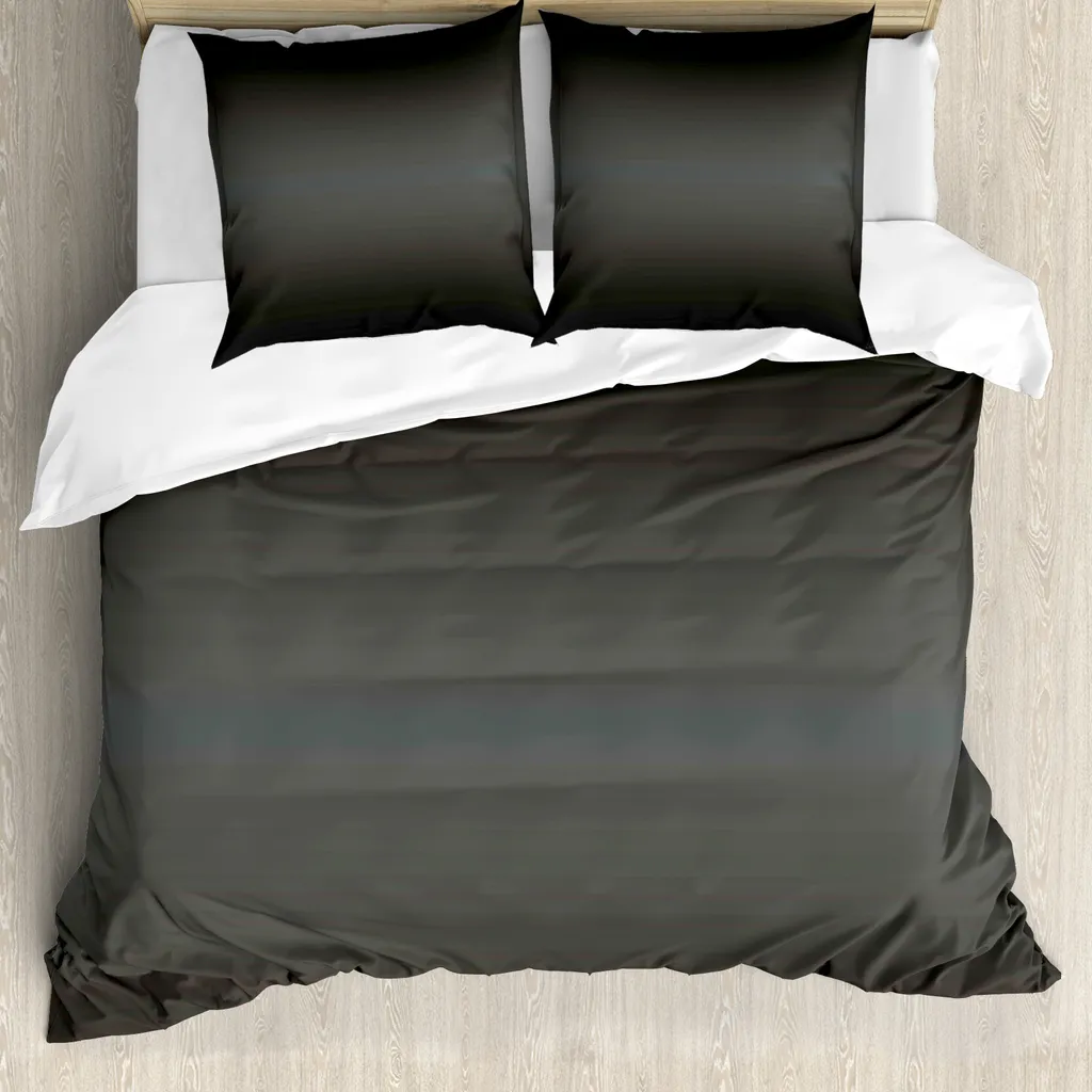 Set Letto Matrimoniale ABAKUHAUS Ombre Fumo Nero Antiacaro Federe