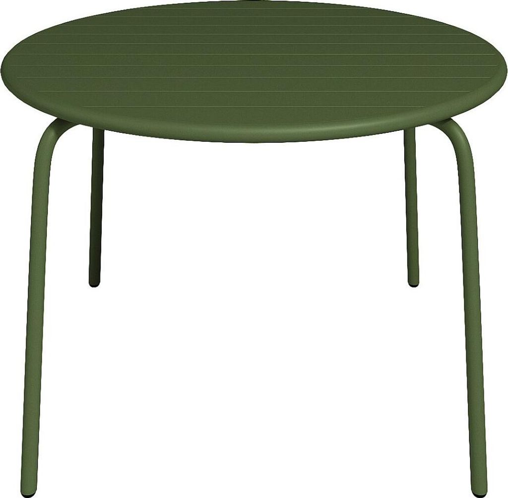 Runder Metall-Gartentisch, Durchmesser 110 cm – Khaki – MIRMANDE