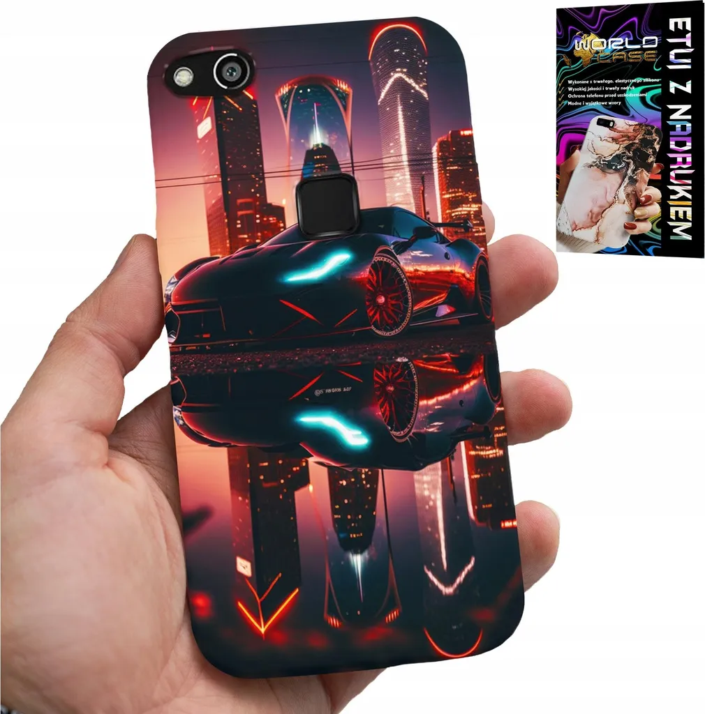 Custodia Huawei P10 Lite Fan Cars per Uomo con Pellicola Inclusa