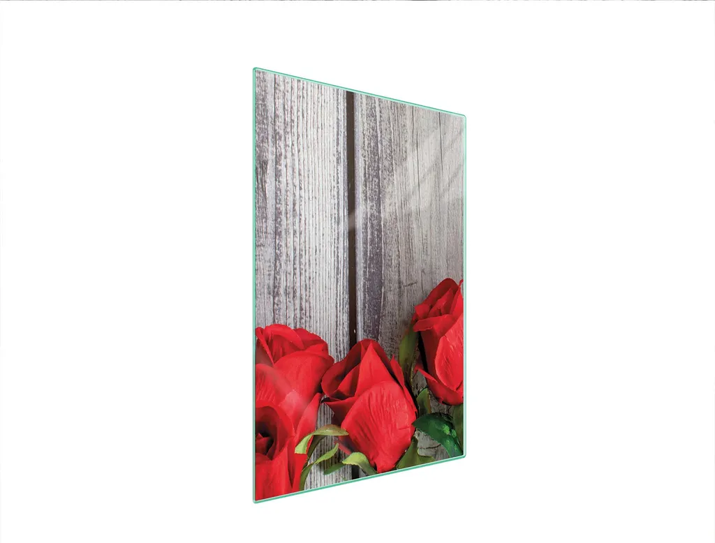 Tagliere in Vetro Temperato 35x52 Rose | Coprifornelli Design Elegante