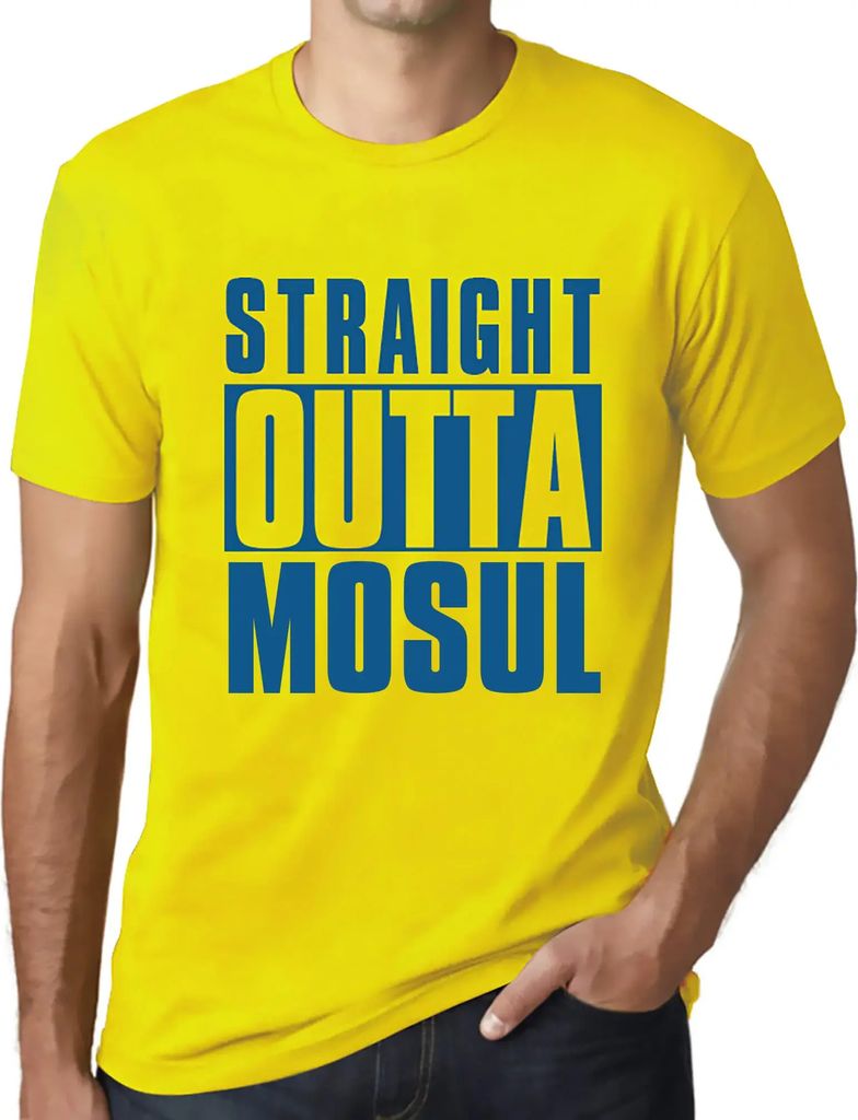 Herren Grafik T-Shirt Direkt aus Mosul – Straight Outta Mosul – Öko-Verantwortlich Vintage Jahrgang Kurzarm Lustige Druck Geburtstag Geschenk ...