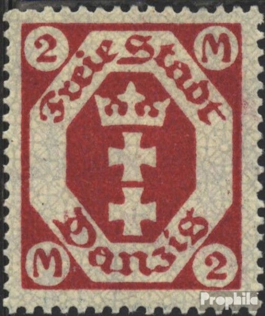 Briefmarken Danzig 1922 Mi 96 postfrisch Wappen