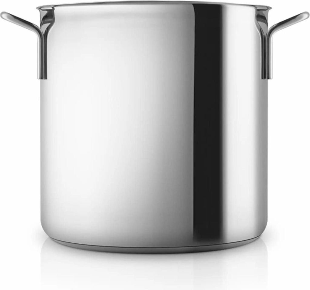 Eva Trio Stainless Steel Topf, Kochtopf, Induktionsgeeignet, Aluminium, Edelstahl, Polished Steel, 10 L, 302480