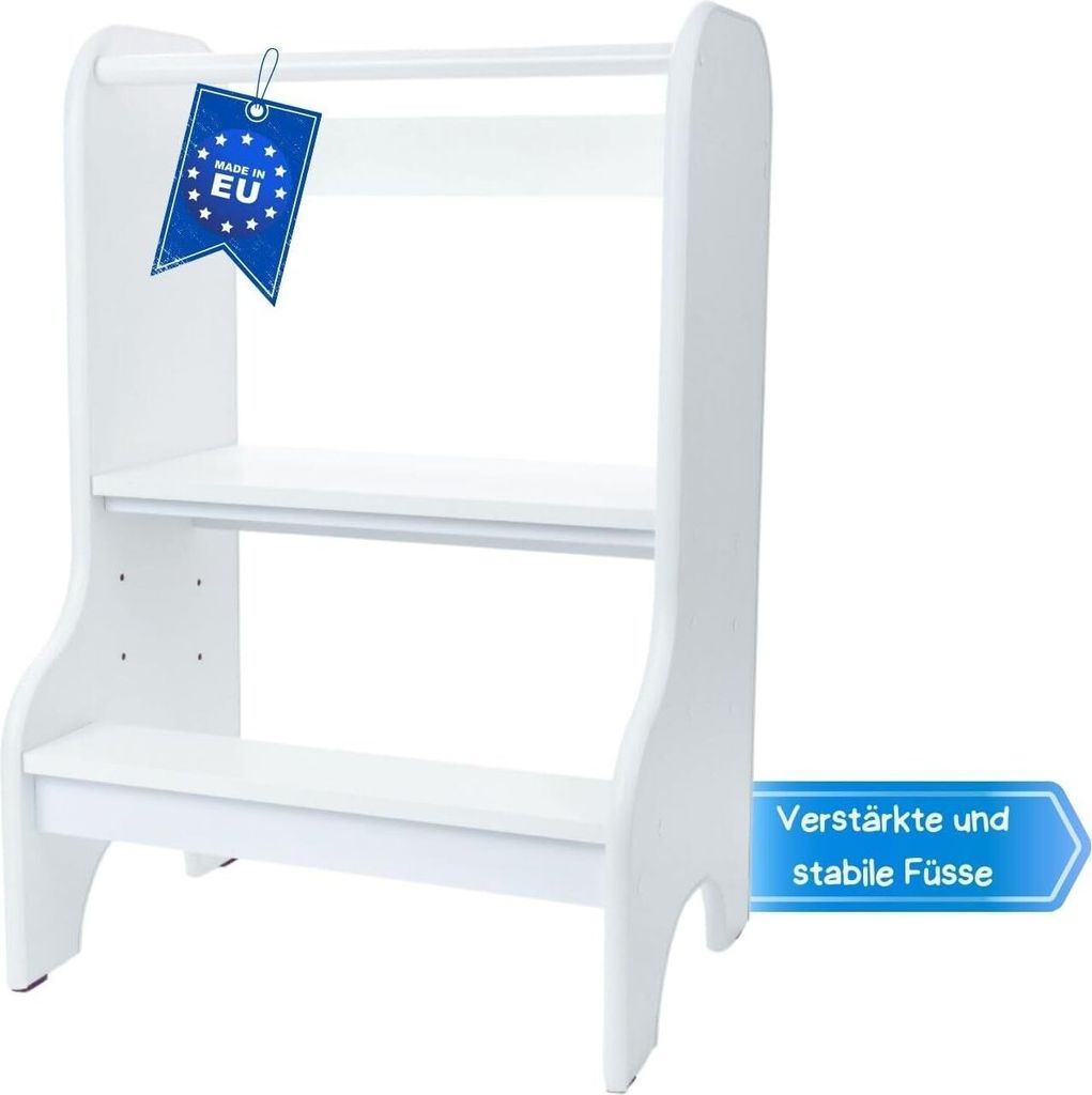 Love Gifts Lernturm für Kinder mit Kippschutz und höhenverstellbar, Learning Tower mit sicheren Kanten, Küchenhelfer & Lernturm ab 1 Jahr