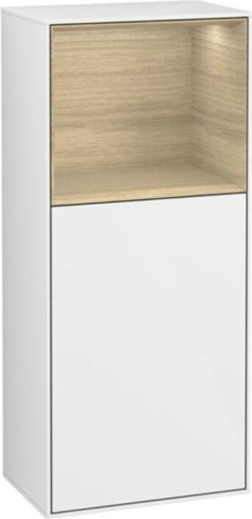 V&B Seitenschrank Finion 41,8x93,6cm, r, Rg o Oa ven, glo wh. Lac
