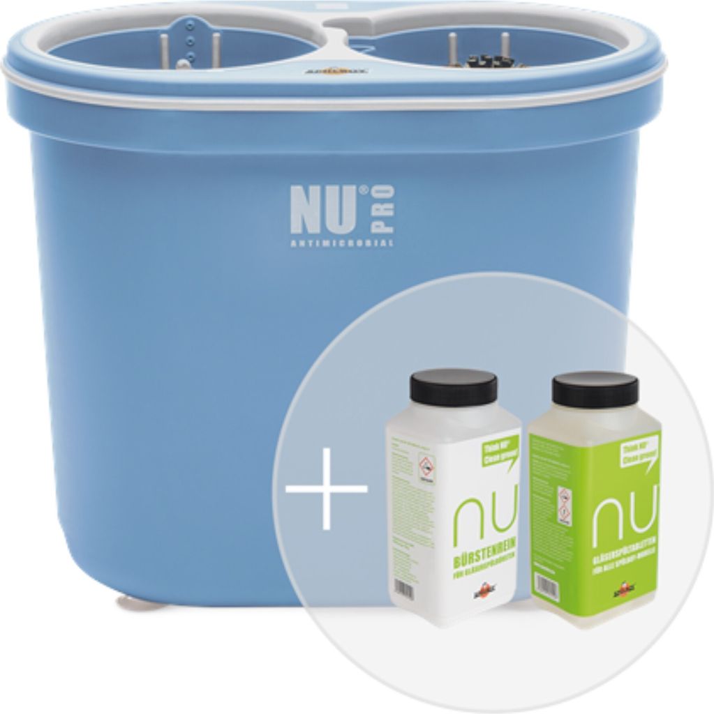 Spülboy NU pro Iceblue portable SET Gläserspülgerät Spültabletten Bürstenrein