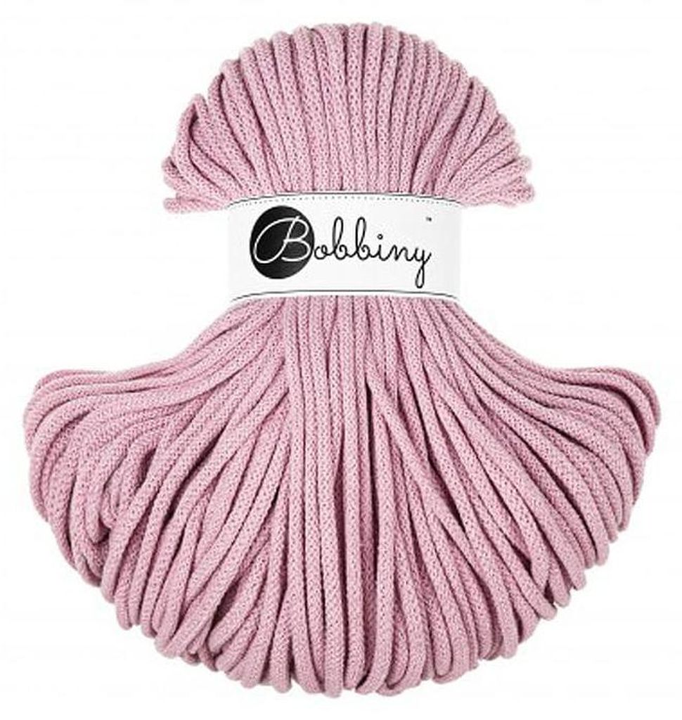 Bobbiny Premium Baumwollkordel 5mm 100m Dusty Rose – , Produktbild 