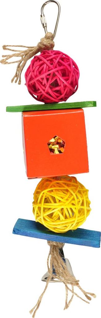 Flamingo Vogelspielzeug Kubus, Maße: 24 cm