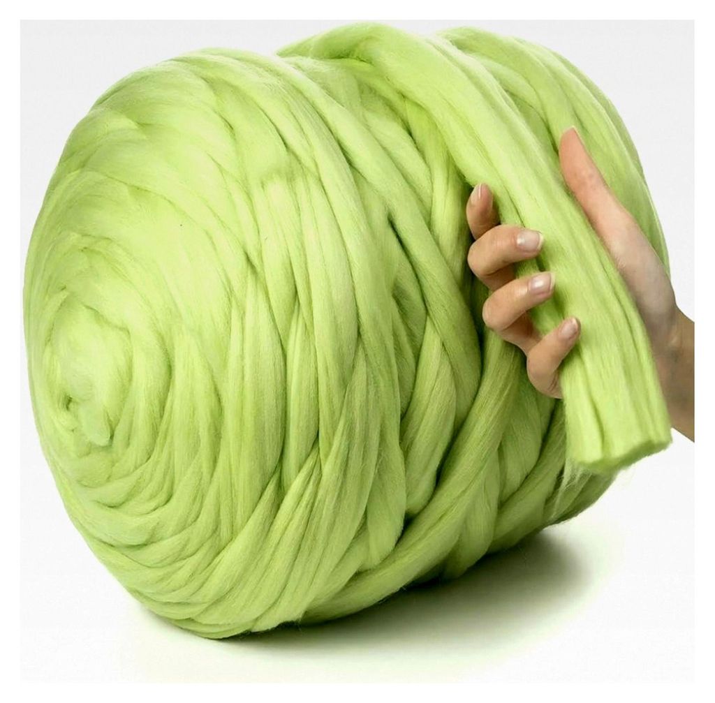 Armstrickwolle 500g/25m Dicke Wolle zum Häkeln Grün Chunky Garn