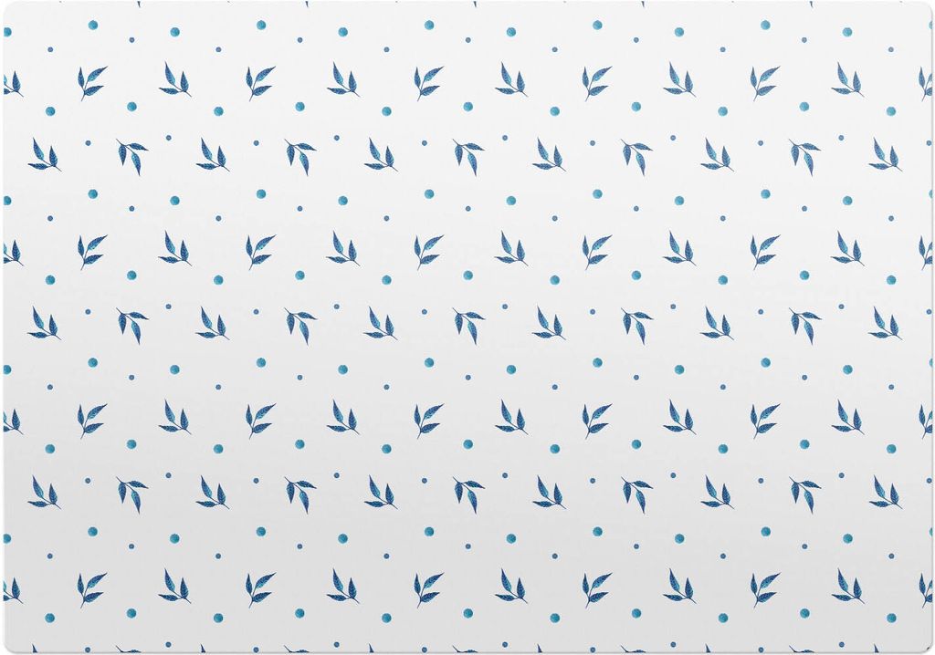 Blätter Und Punkte – Bodenschutzmatte – Rutschfest – Schutzmatte für Büro – Vinylmatte – Stuhlunterlage – 100 x 100 cm