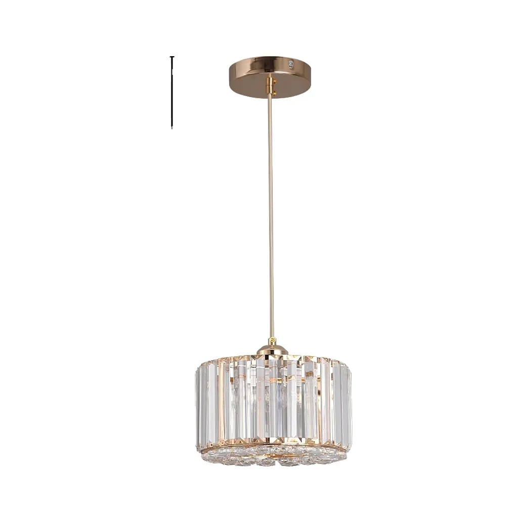 Lampadario D-Gold in Cristallo e Oro: Eleganza Moderna Regolabile
