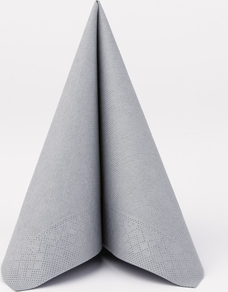 Sovie HORECA Serviette Grau aus Tissue Deluxe , 4-lagig, 40 x 40 cm, 50 Stück