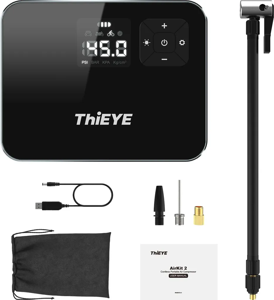 Offerta ThiEYE AirKit 2 Compressore Auto 12V | Gonfiaggio Rapido