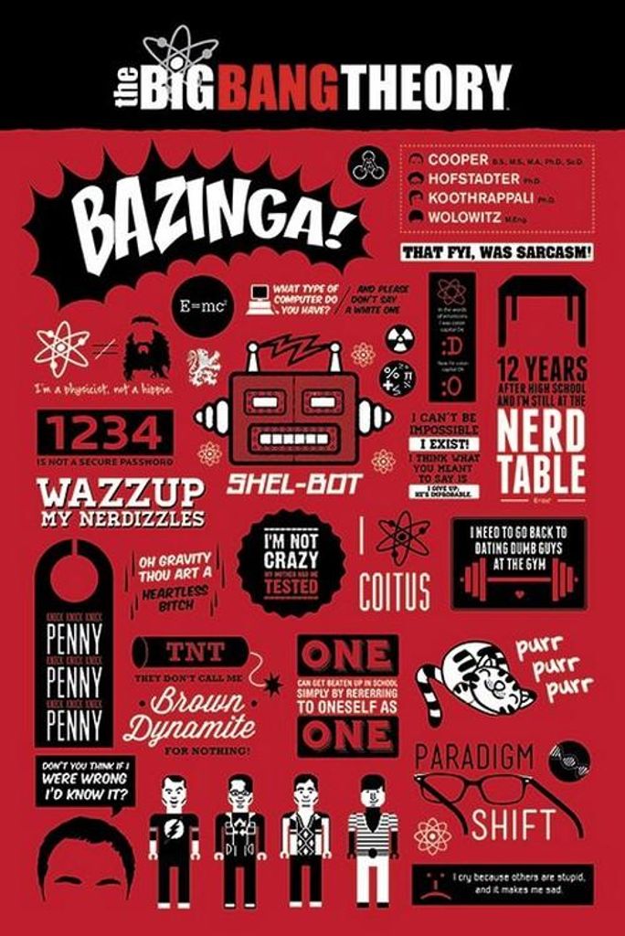 De Big Bang-theorie - Infographic - 61x91,5 cm - Poster Productafbeelding 