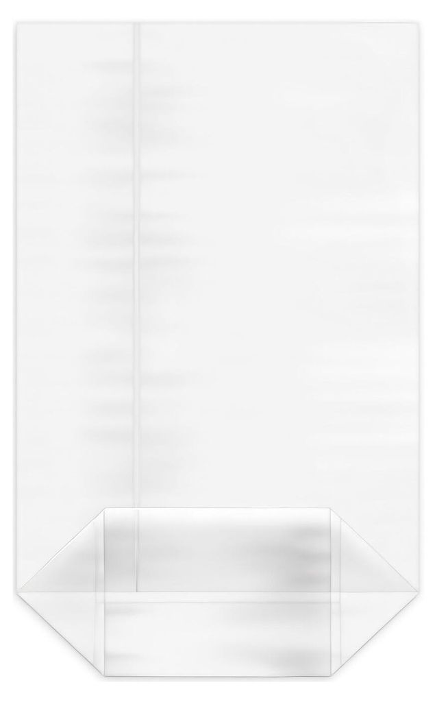 100x Kreuzbodenbeutel hochtransparent 120 x 225 + 50mm mit Produktbild 