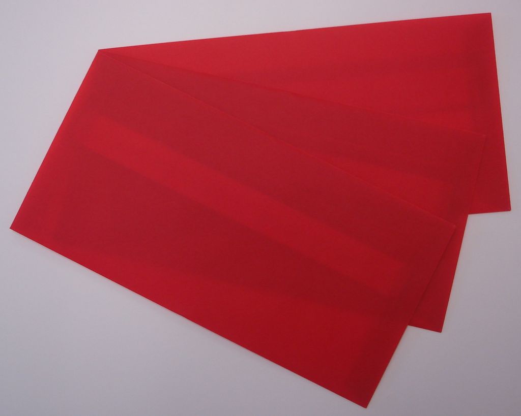 LYSCO Umschläge-Set mit 25 Stück DIN lang Gmund transparente Briefumschläge Farbe rot haftklebend 100g/m² (UMS-122)