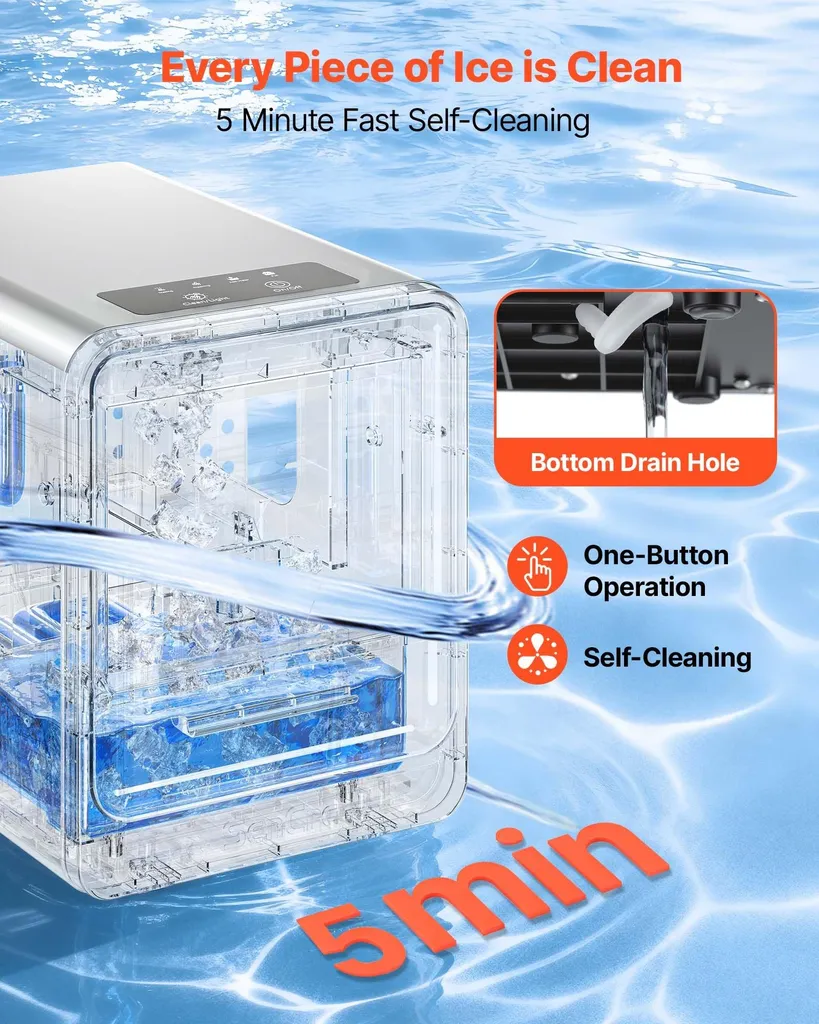 Machine à glaçons : fini le manque de glace avec ce modèle 15 kg - 5