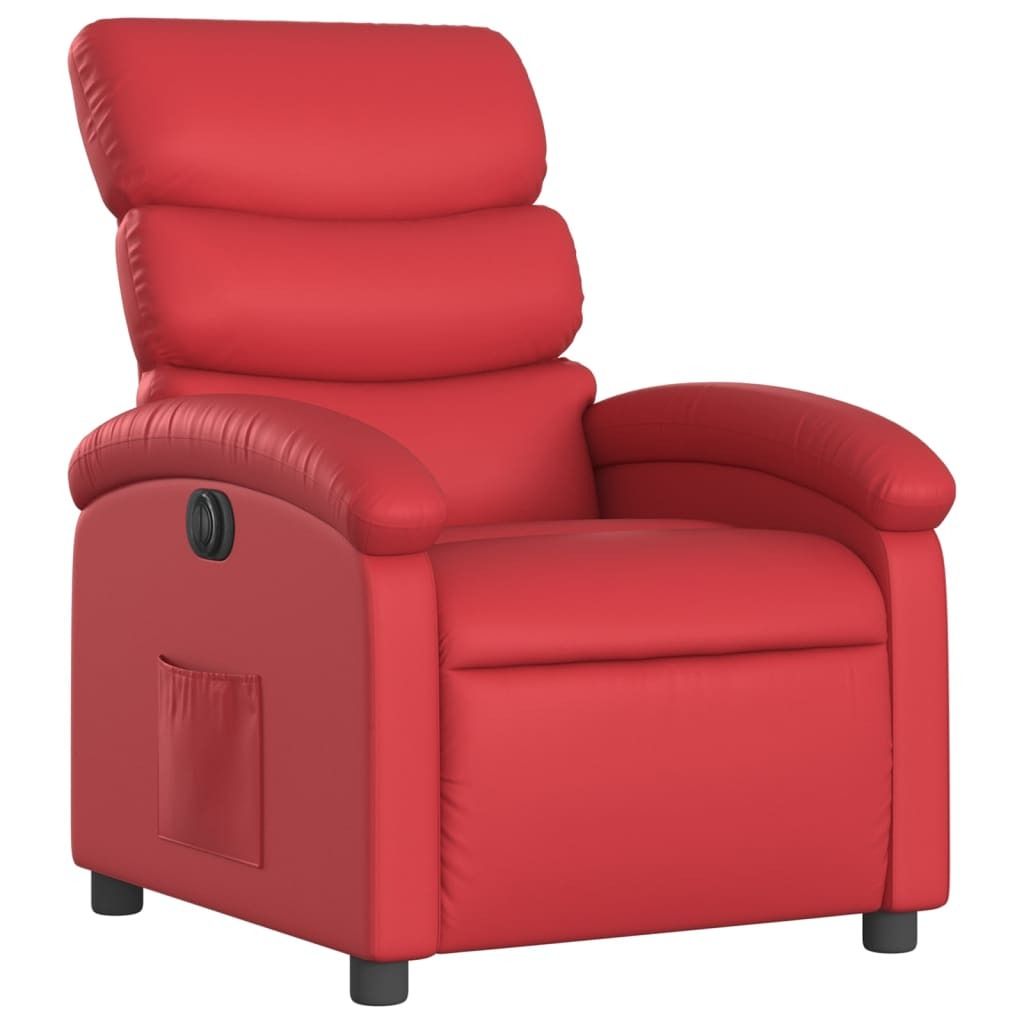 "2026 Aktion"Einzelsessel moderne - CLORIS - Relaxsessel - Polstersessel Elektrisch Rot Kunstleder - 70 x 92 x 99,5 cm - NeuMöbel2925230