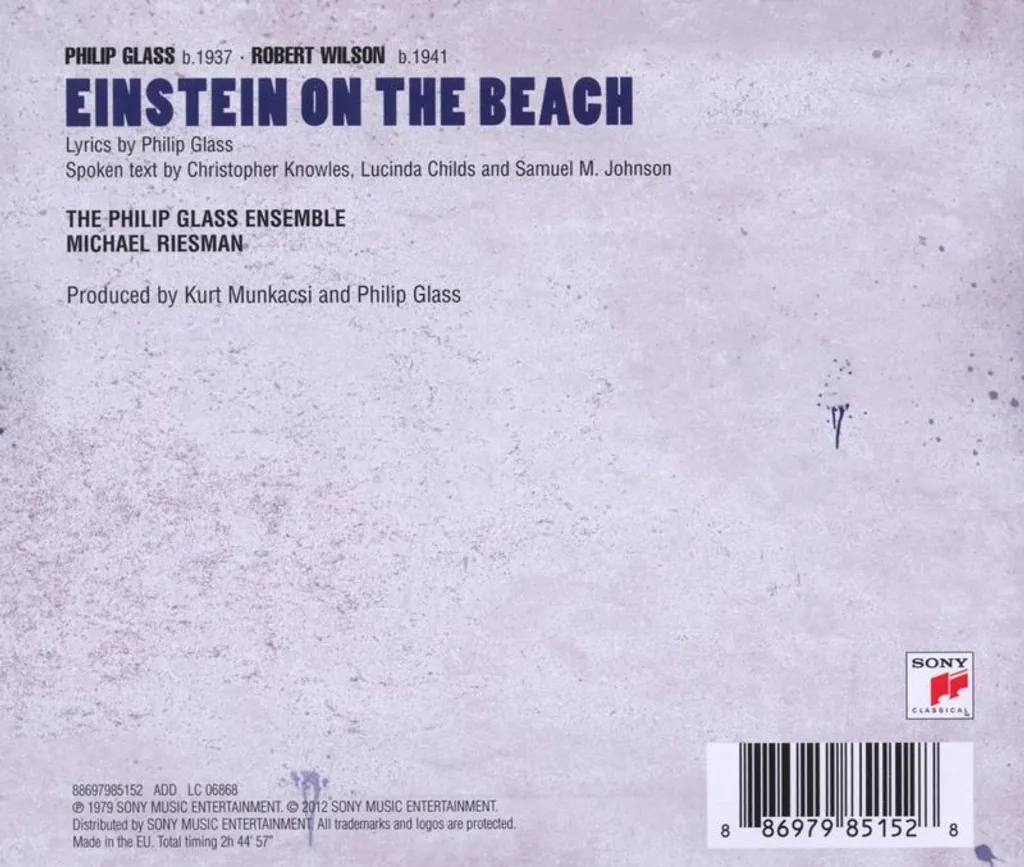 Réédition Intégrale Einstein On The Beach Philip Glass 4 CD Audio
