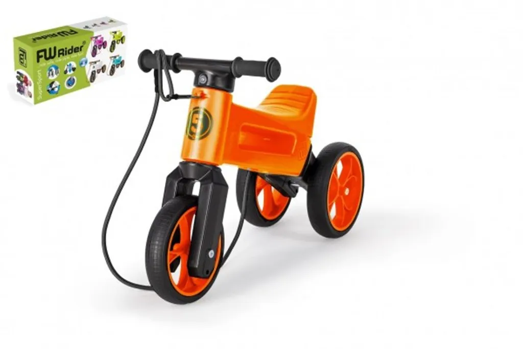 FUNNY WHEELS Rider SuperSport Orange 2en1 : Porteur Évolutif Enfant