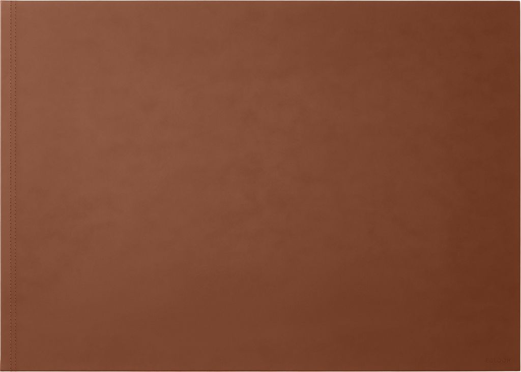 Schreibtischunterlage Leder Orange Braun cm 90x60 - Struktur aus Stahl Gleitschutz - Doppelte Nähte - Hergestellt in Italien