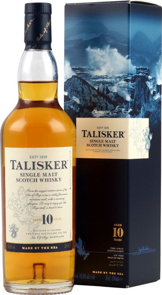 Talisker 10 ans d'âge, whisky single malt écossais, 0,2 l, Image du produit 