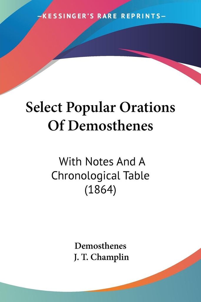 Select Popular Orations Of Demosthenes