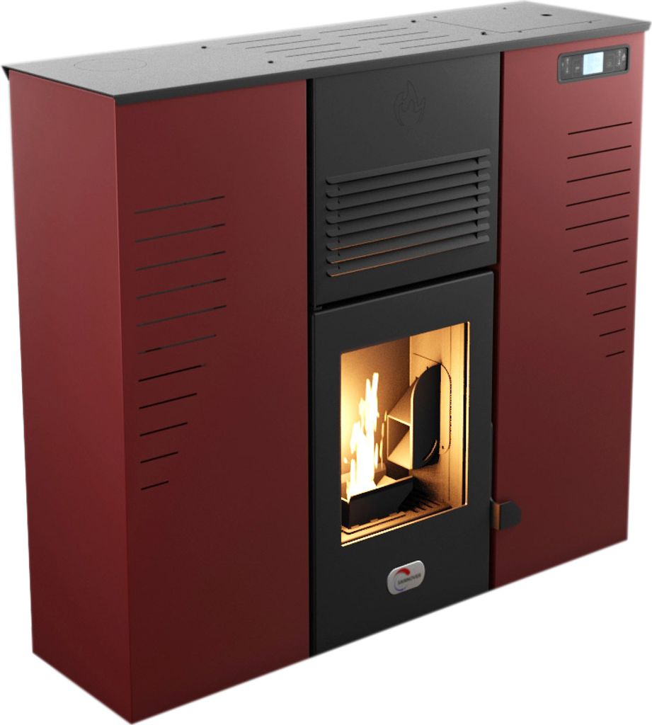 Luft-Pelletofen Slim Astral 12 kW Bordeaux Sannover