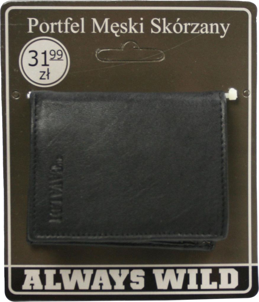 4U Cavaldi Portemonnaie aus Leder für Männer Winug schwarz One size