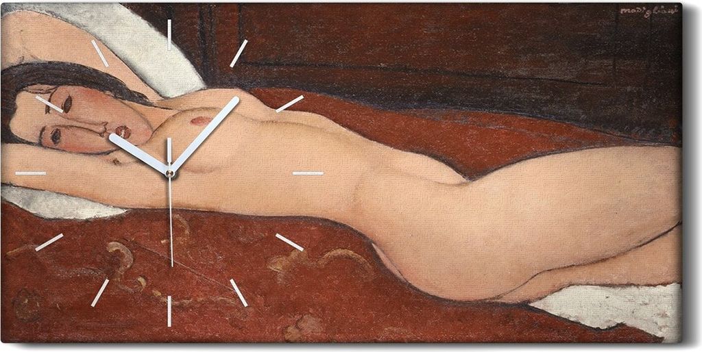Dekor Leinwand Uhr Wandbilder 60x30 Nackte Frauen malen Anatomie Kunst - weiße Hände