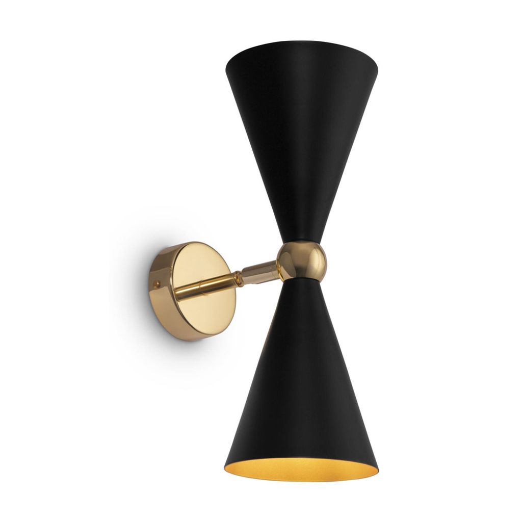 Applique, oro nero, Up Down, H 32 cm Immagine del prodotto 