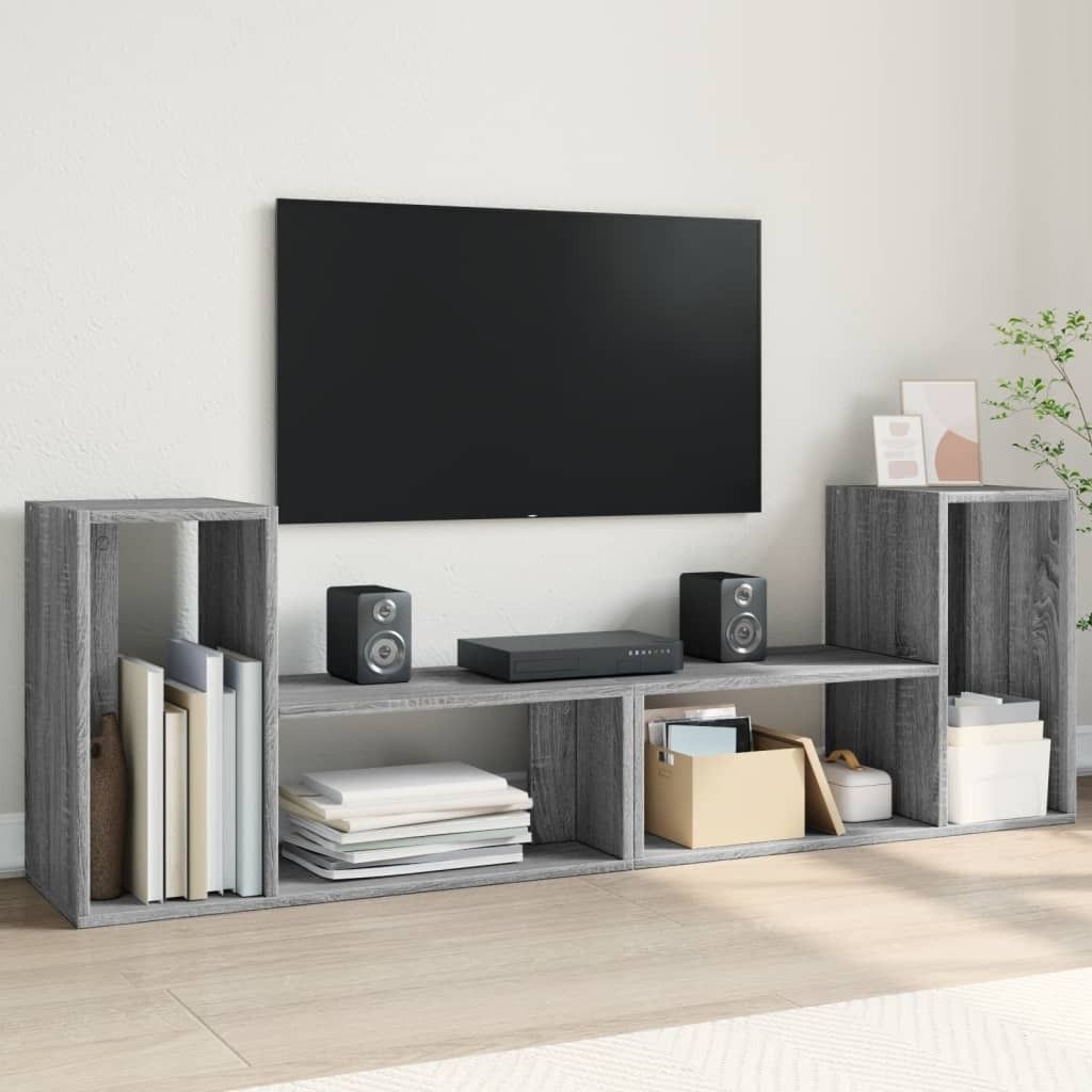 "2026 Promotion" TV-Schränke 2 Stk. - TV-Möbel - Grau Sonoma 75x30x50 cm Holzwerkstoff - TV-Regal CC30169
